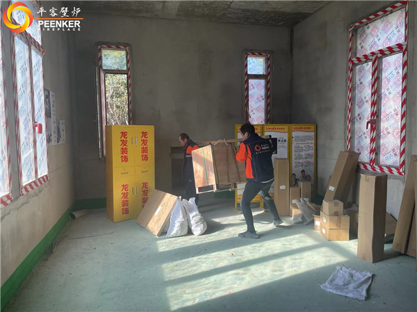 天津朗潤園別墅英國fireline PV85i 壁爐安裝.jpg