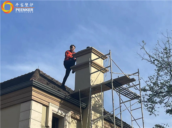 天津朗潤園別墅英國fireline PV85i 壁爐安裝.jpg