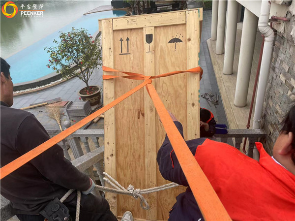 南京帝景天成別墅法國TOTEM提拉式壁爐安裝.jpg