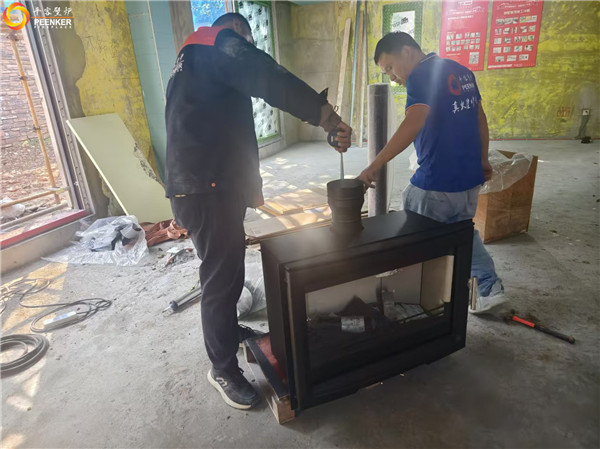 平客壁爐 | 南京山河水別墅英國Fireline嵌入壁爐安裝.jpg
